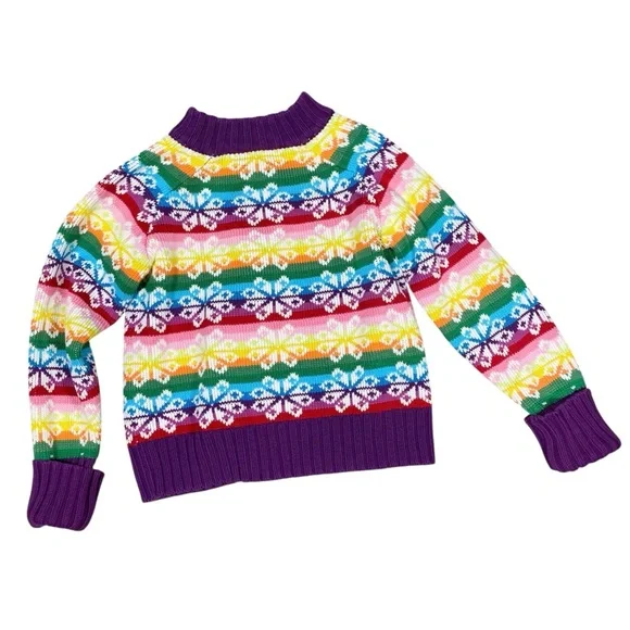 VINTAGE Y2K GAP Rainbow Fair Isle Girl's Sweater - Picture 4 of 7